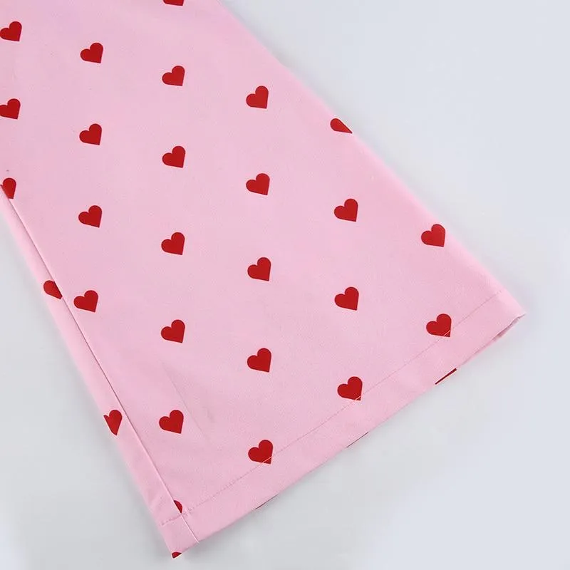 Pink Heart Pants