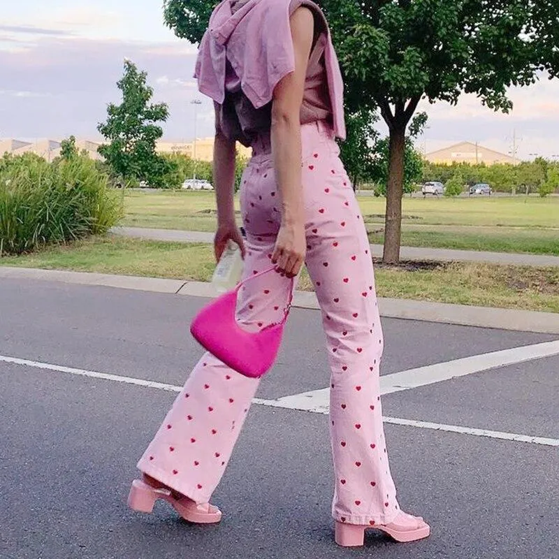 Pink Heart Pants