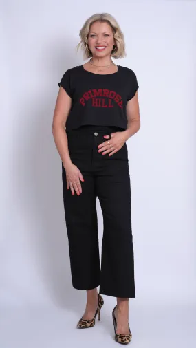 Primrose Hill Black Organic Cotton Boxy Tee