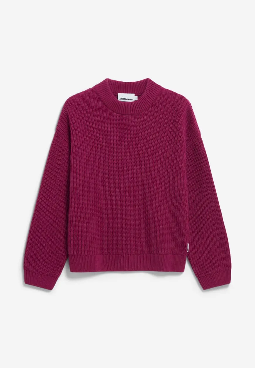 Pullover MIYAAR SOLID cherry juice  | ARMEDANGELS