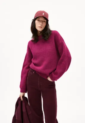 Pullover MIYAAR SOLID cherry juice  | ARMEDANGELS