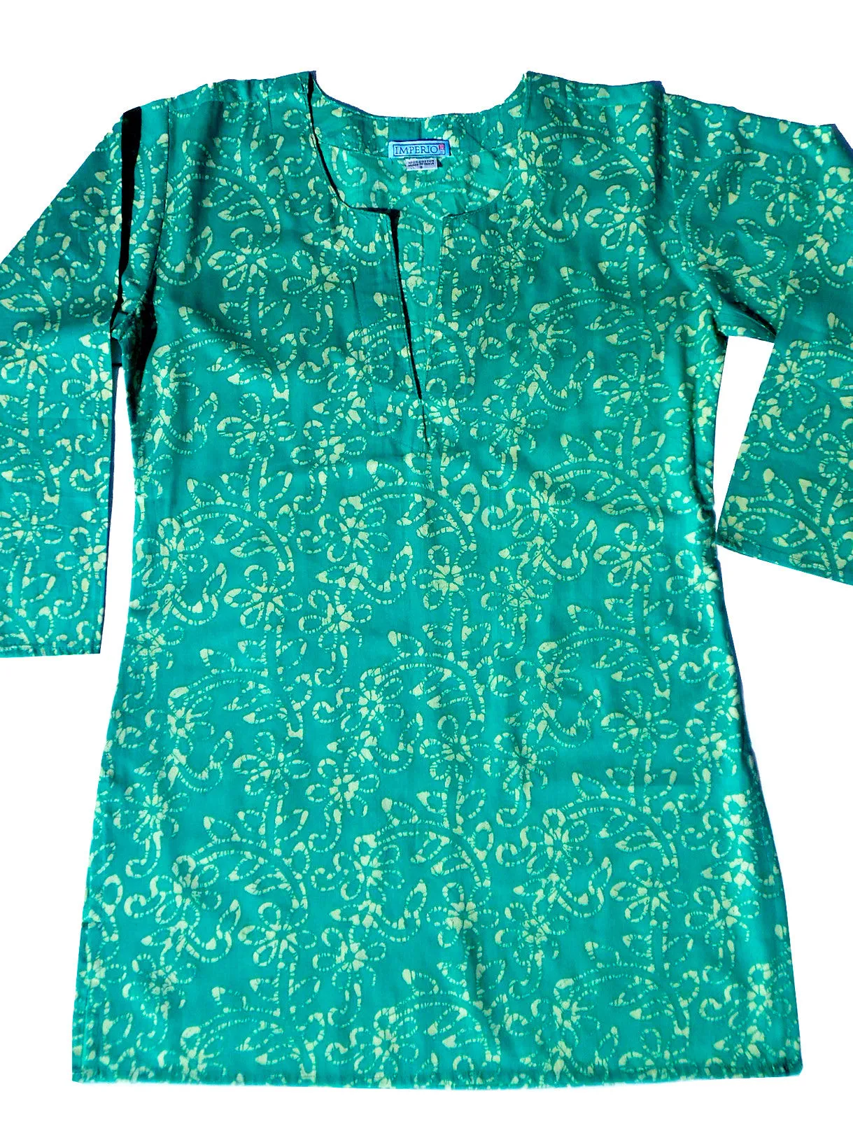 Raja Cotton Tunic Aqua Batik