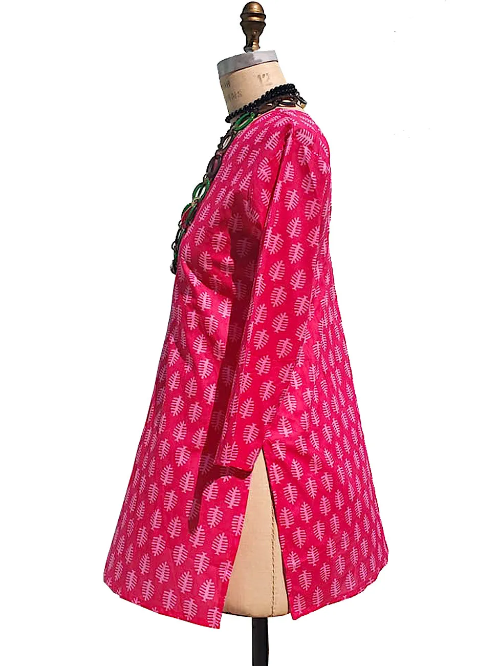 Raja Cotton Tunic Fuchsia Coral