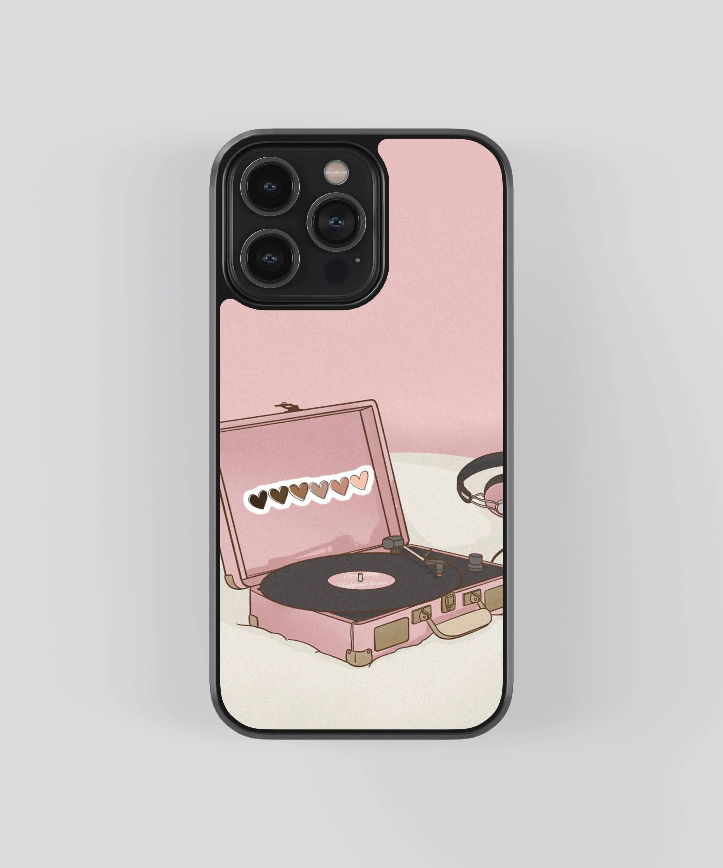 Record Player Y2K Glass Phone Case Cover