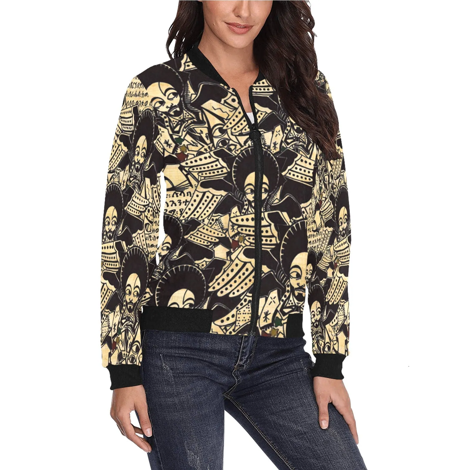 SATTA MASSAGANA All Over Print Bomber Jacket for Women