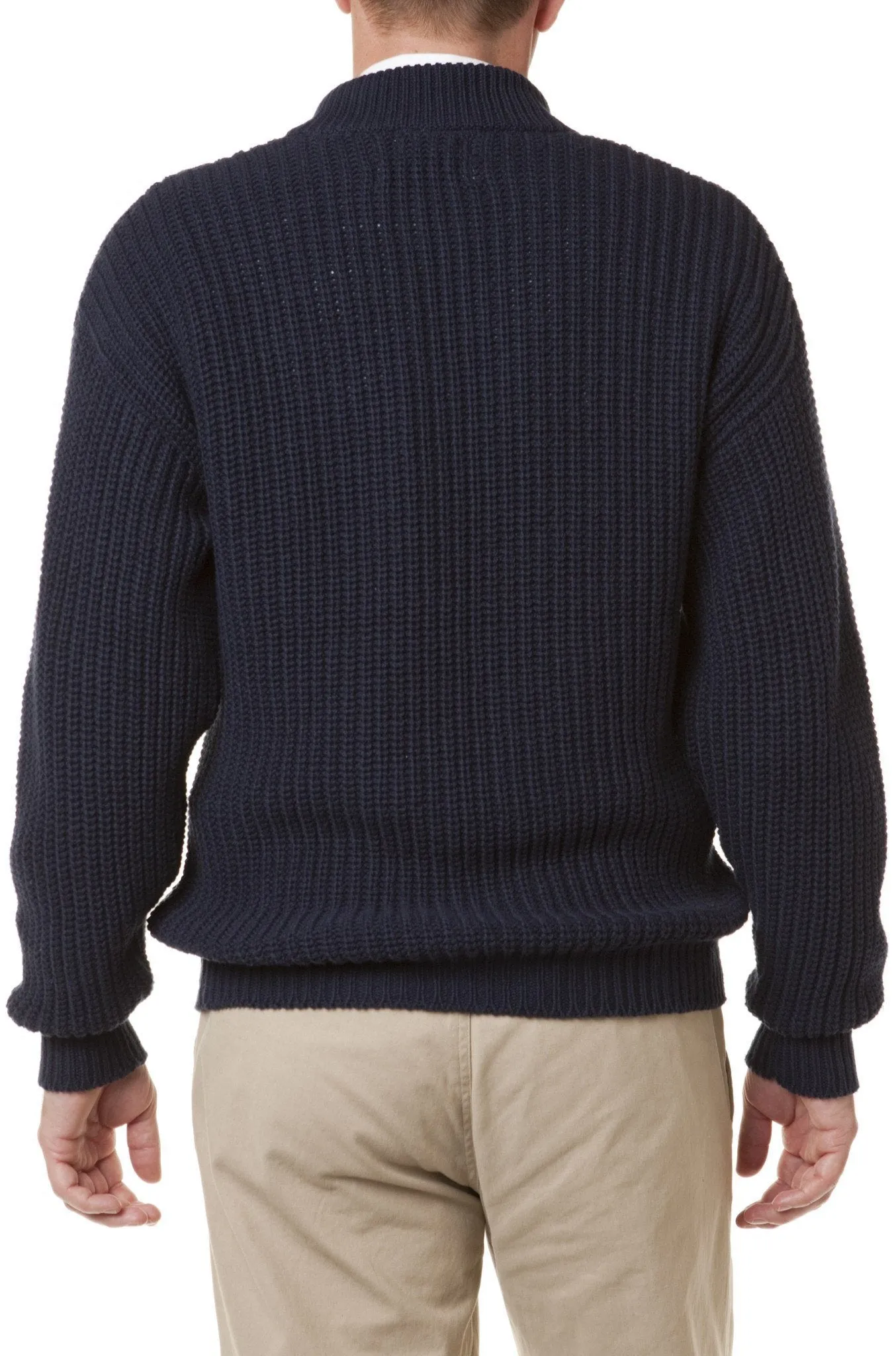 Shaker Knit Quarter Zip Sweater Nantucket Navy