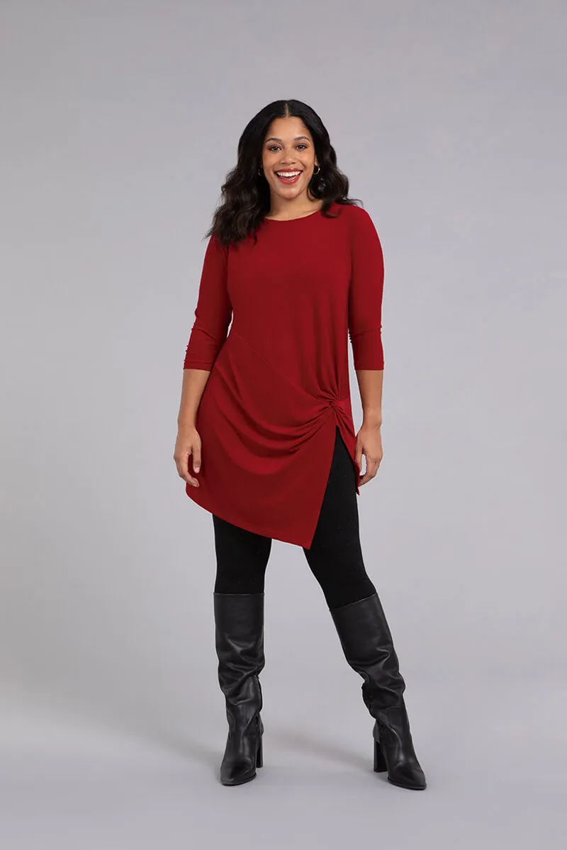 Side Twist Tunic | Red