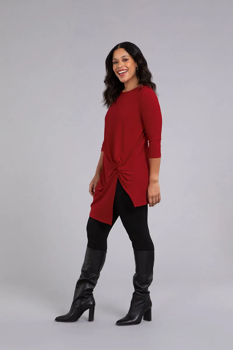 Side Twist Tunic | Red