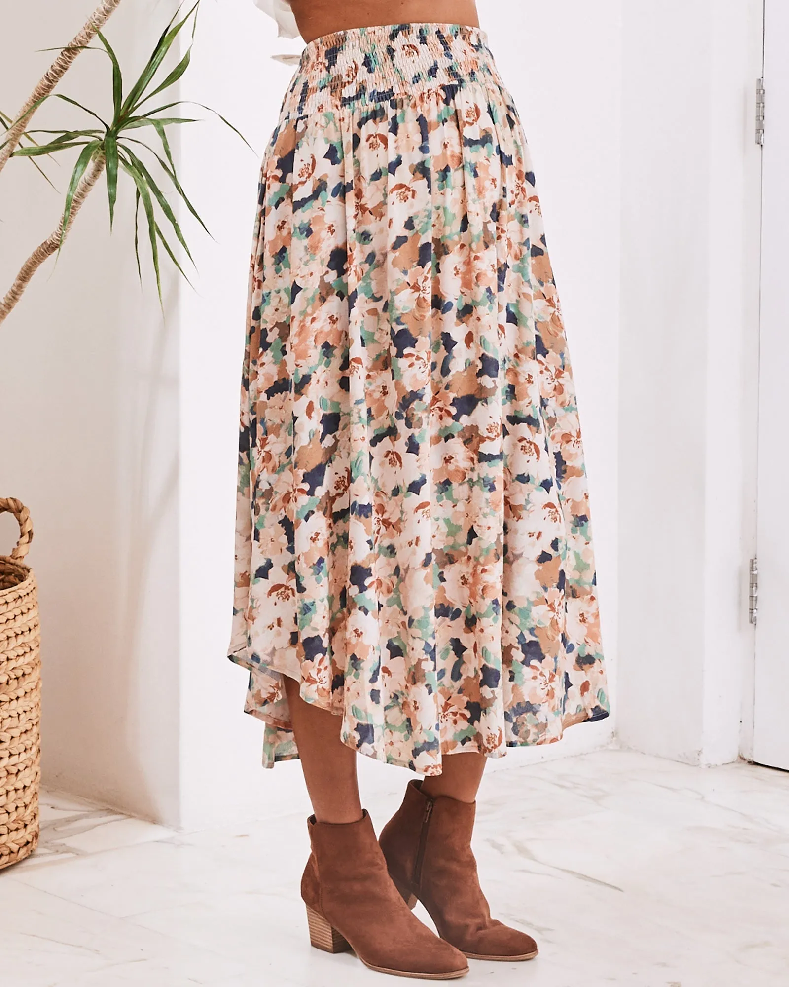 Sienna Maternity Midi Skirt Floral print