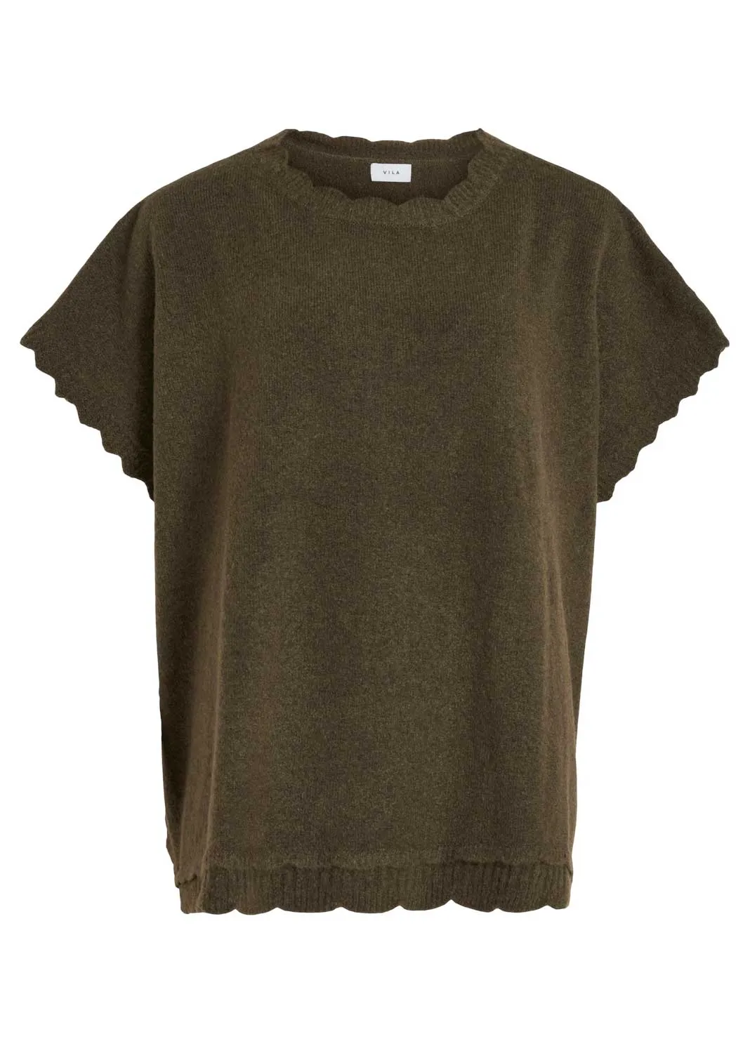 Suri Knit Poncho in Dark Olive