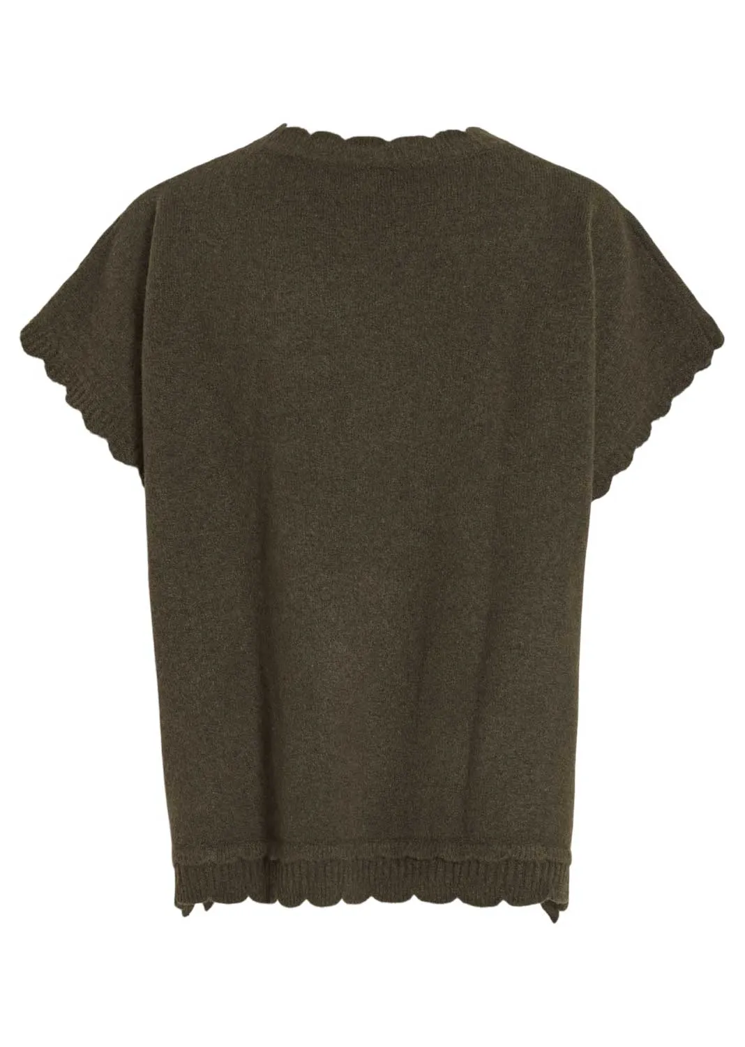 Suri Knit Poncho in Dark Olive