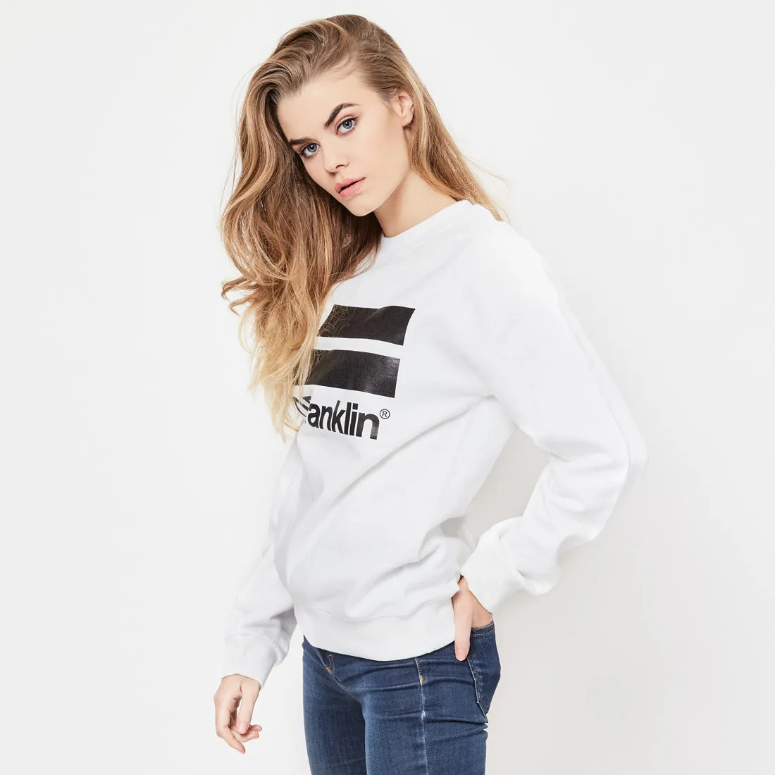 Sweatshirt Logo White