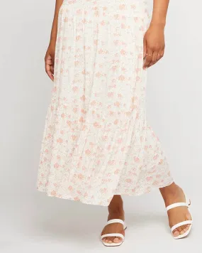 Teigan Midi Skirt in Sorbet Delicate Floral | Sorbet Delicate Floral