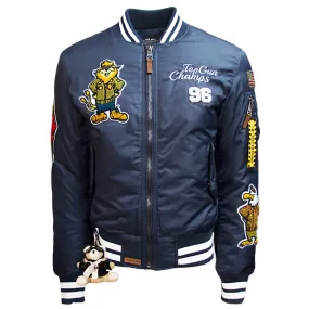 Top Gun Champs Bomber Jacket Navy Blue