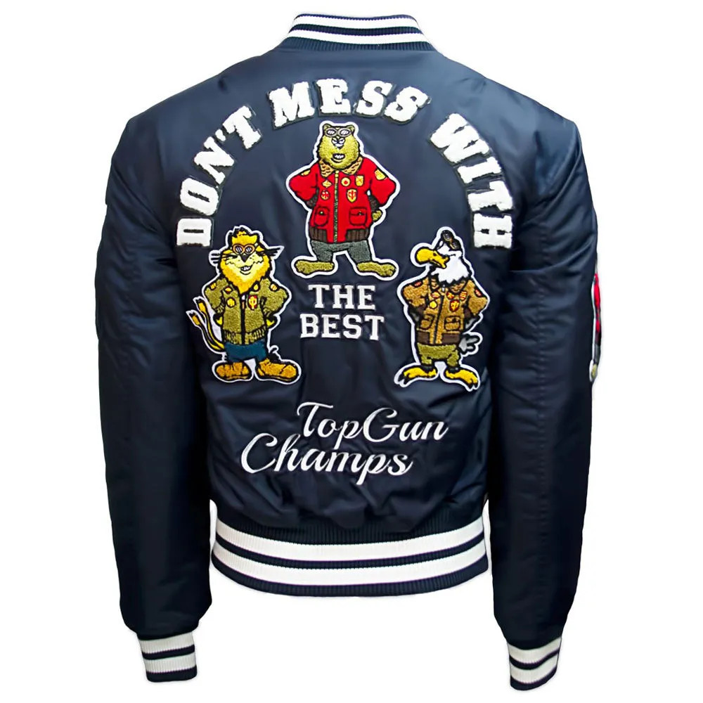 Top Gun Champs Bomber Jacket Navy Blue