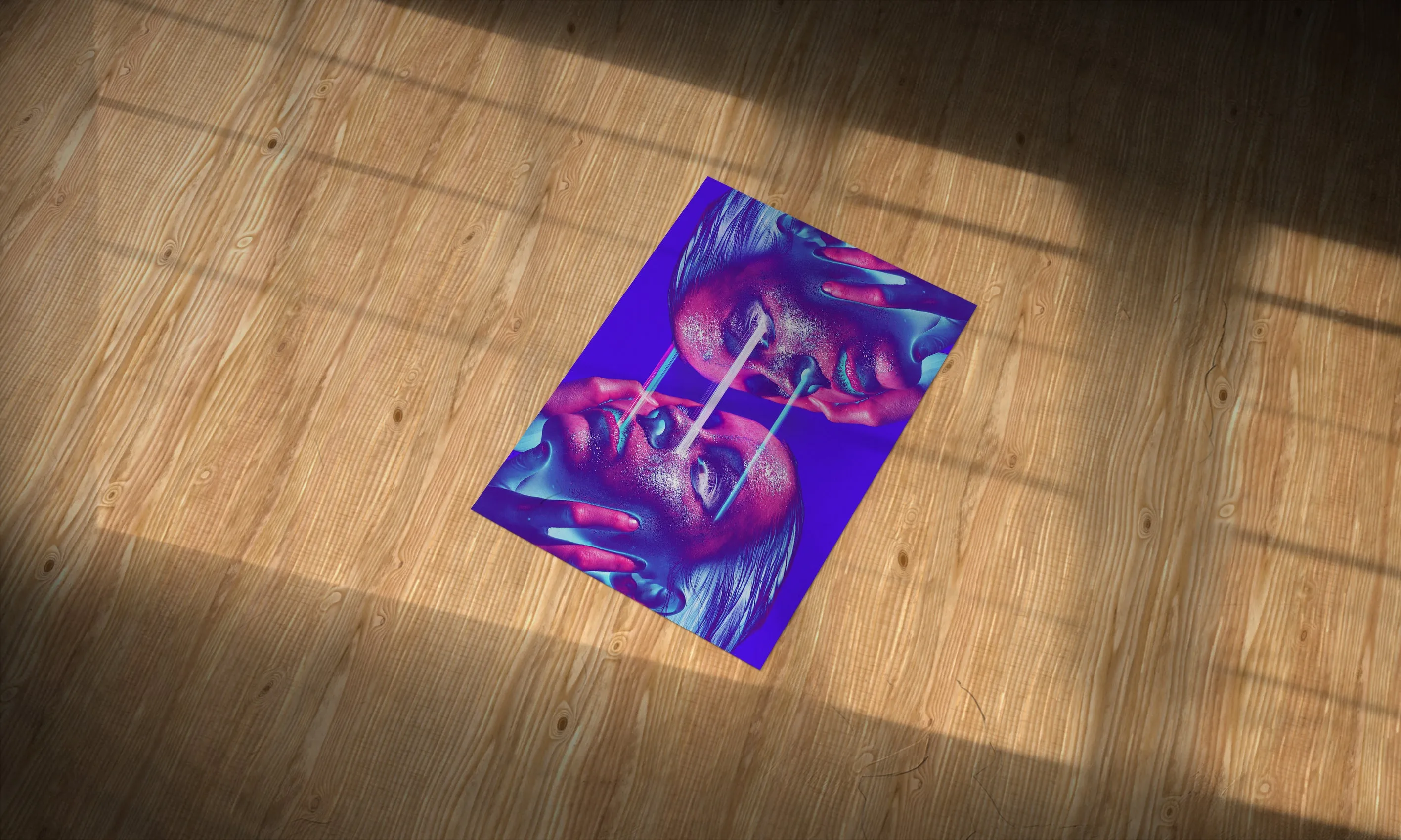 Trippy Y2K Aesthetic Metal Poster