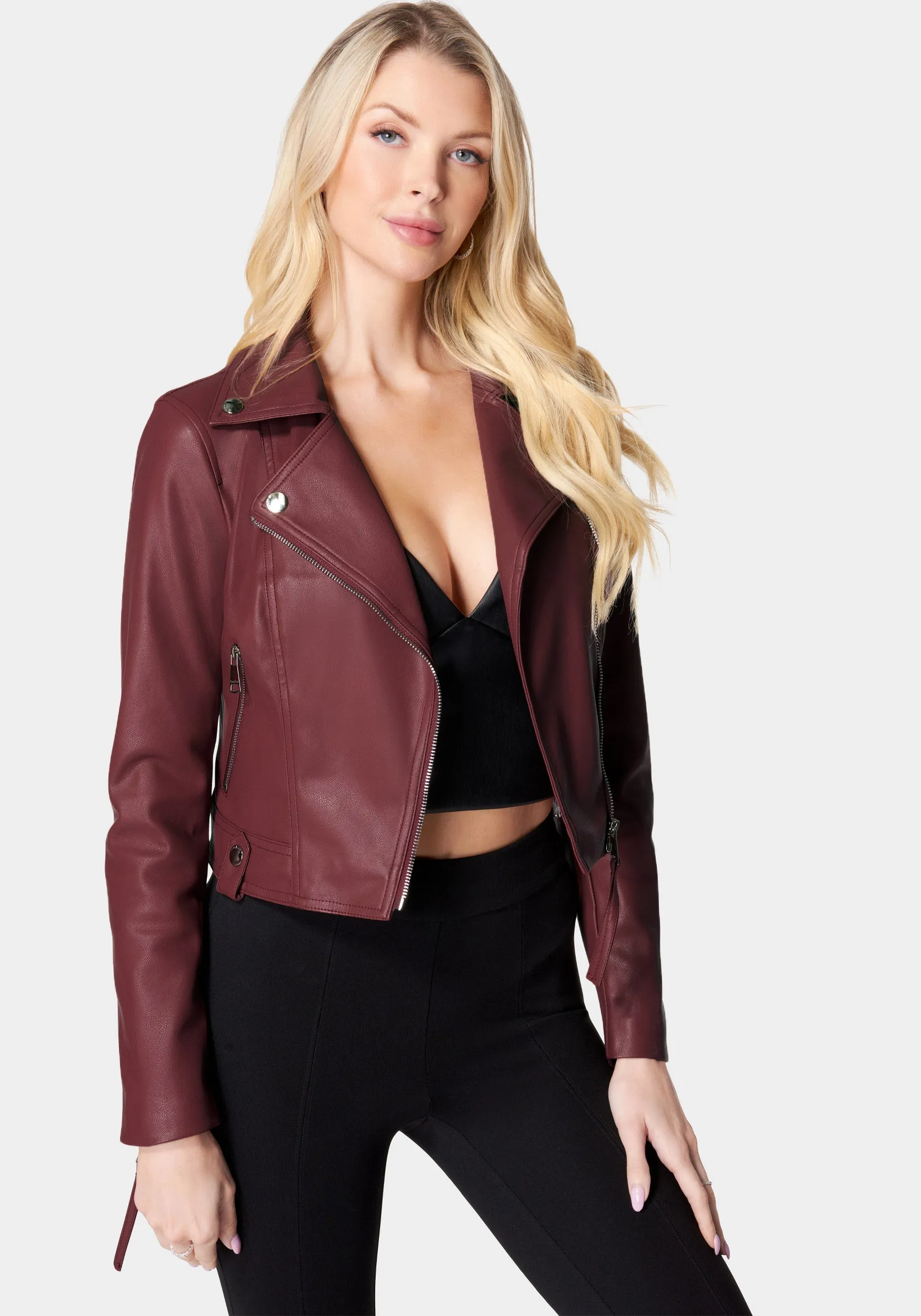 Vegan Leather Moto Jacket