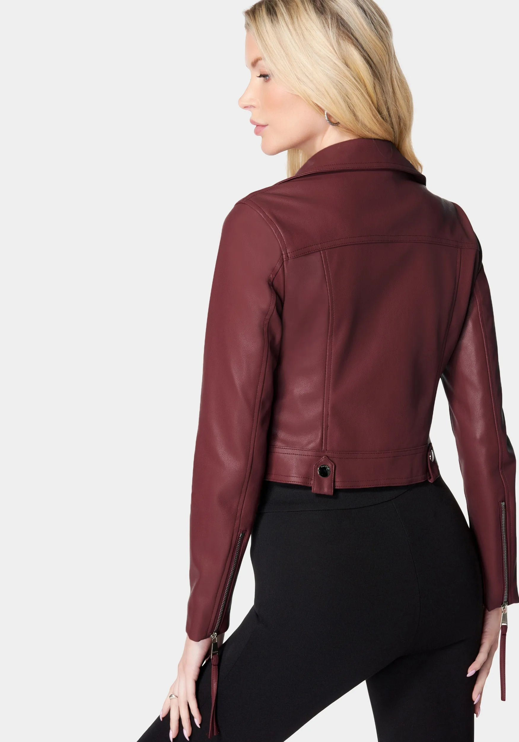 Vegan Leather Moto Jacket