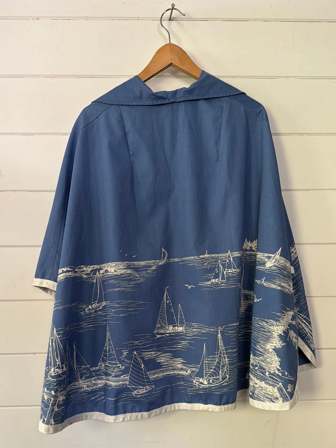 Vintage 70s Sailboat Poncho