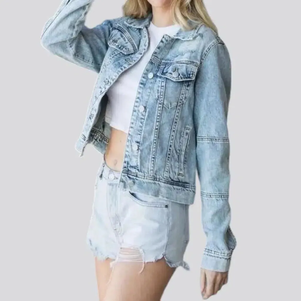 Vintage grunge jeans jacket for women