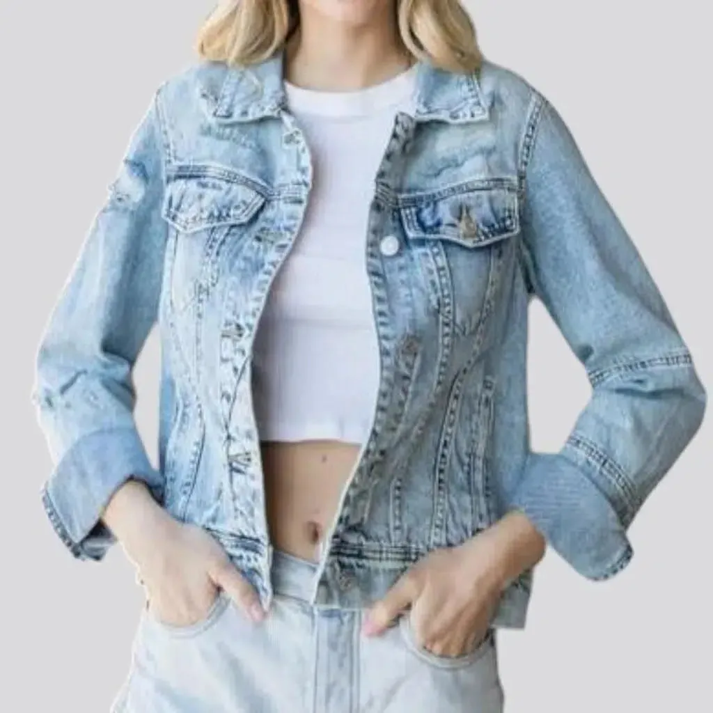 Vintage grunge jeans jacket for women