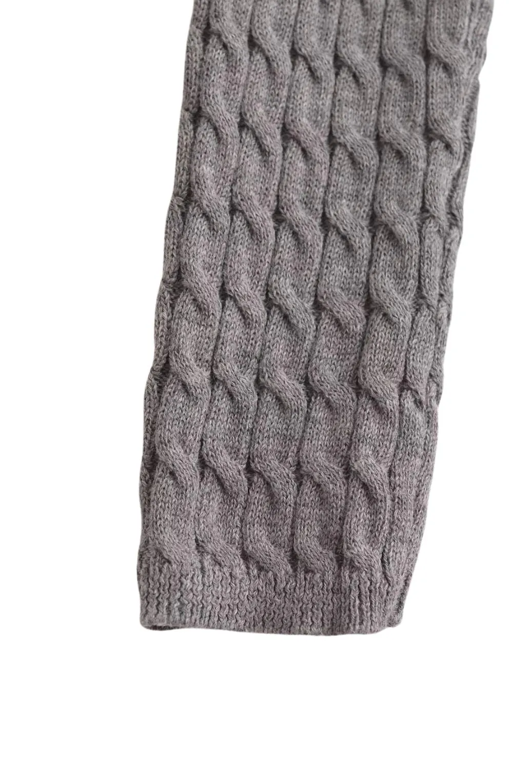 'Violet' Cabled Polo Knit Sweater