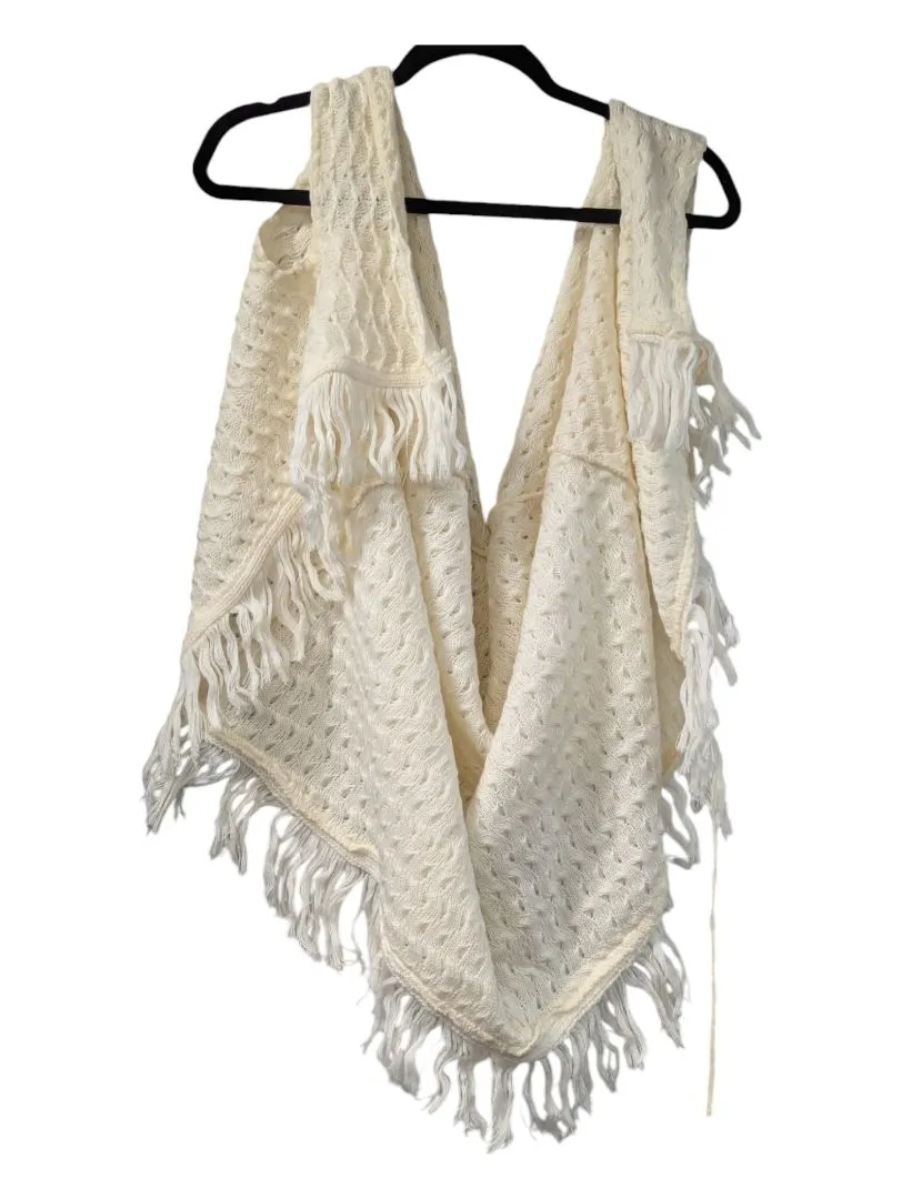 White Knitted Poncho