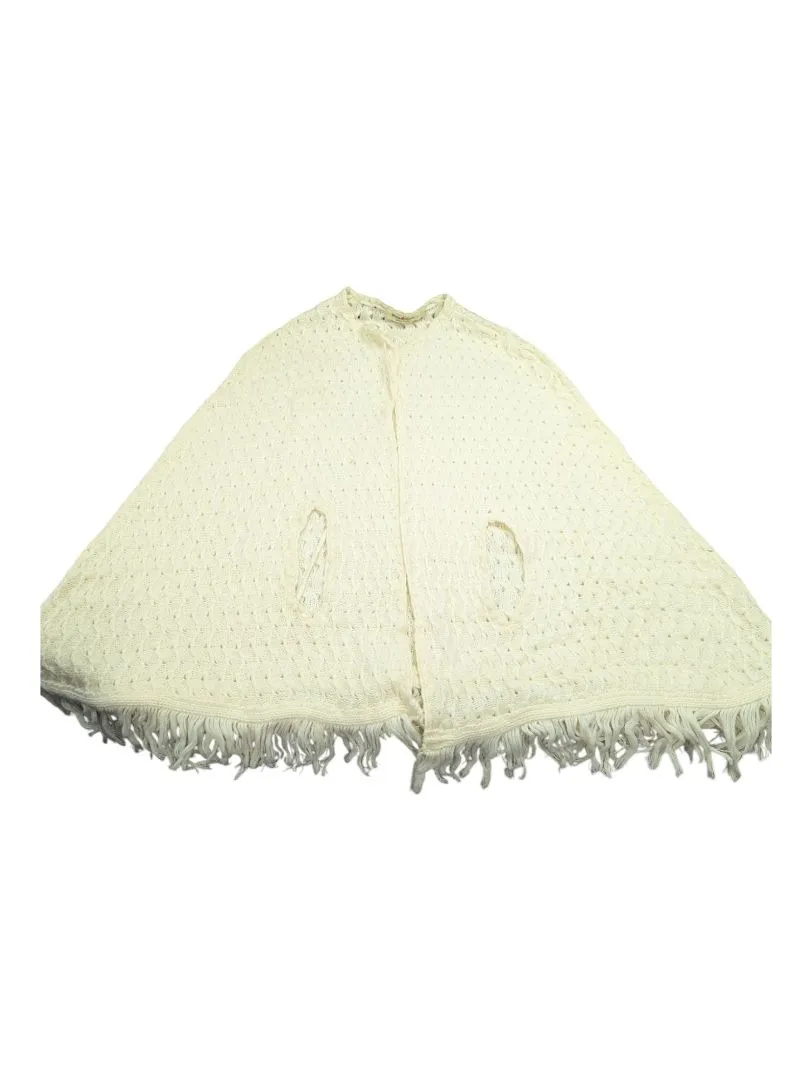 White Knitted Poncho