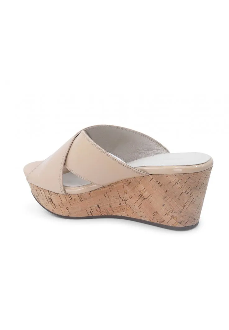 WOMEN'S CHOCOLAT BLU Winner Nude Patent DRESS WEDGE