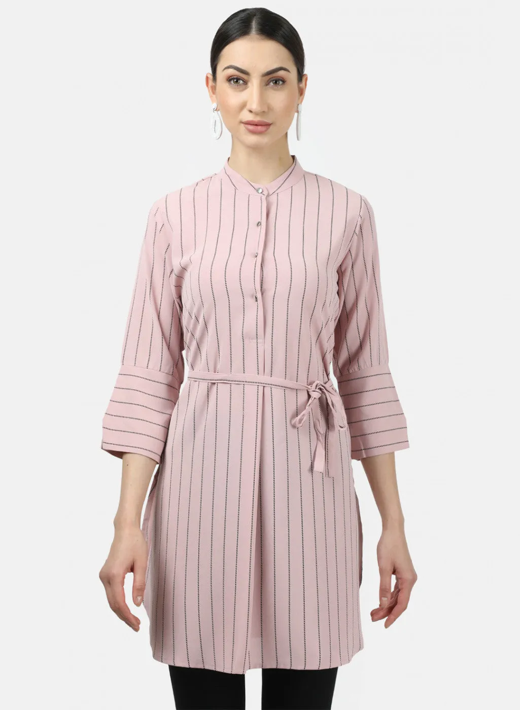 Womens Pink Stripe Tunics