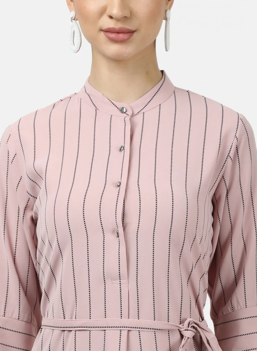 Womens Pink Stripe Tunics