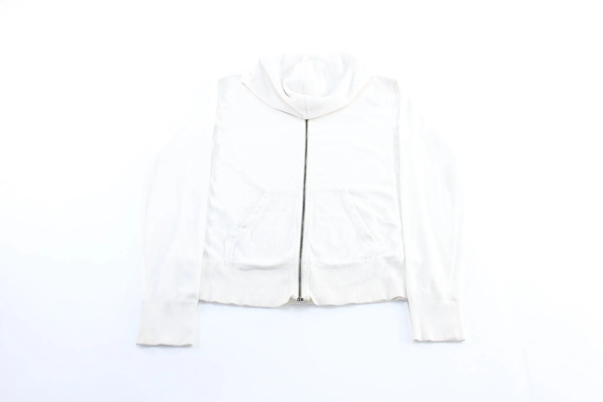 Women's Y2K Nike Embroidered Logo White Zip Up Jacket