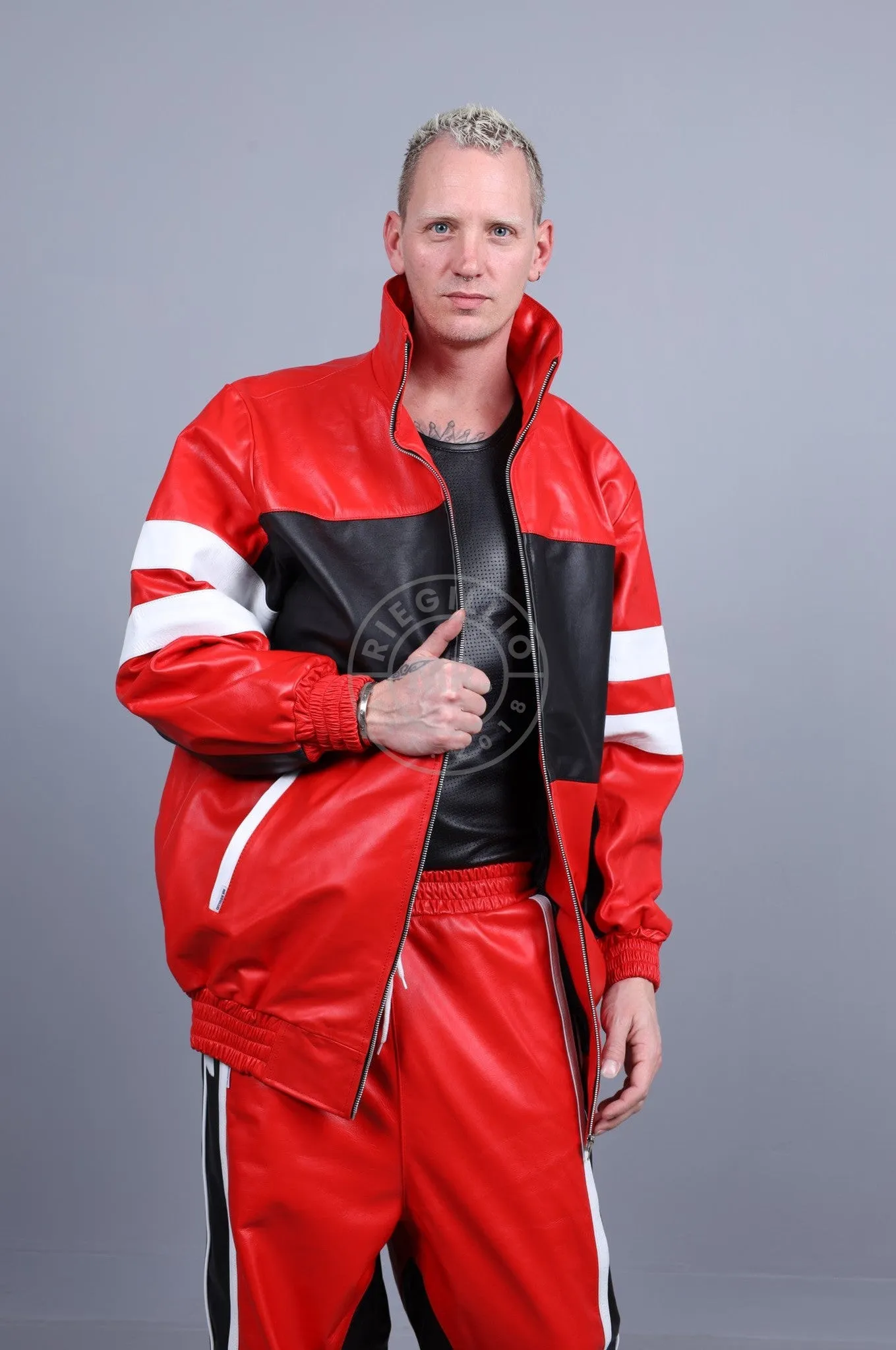 Xtreme Loose Leather Tracksuit Jacket