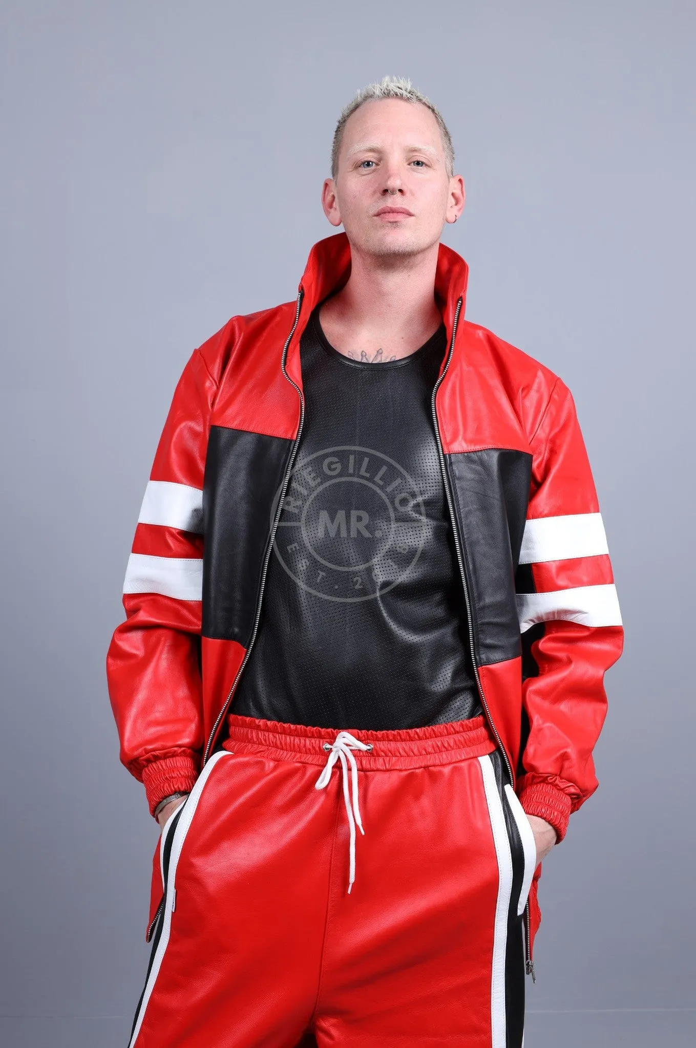 Xtreme Loose Leather Tracksuit Jacket