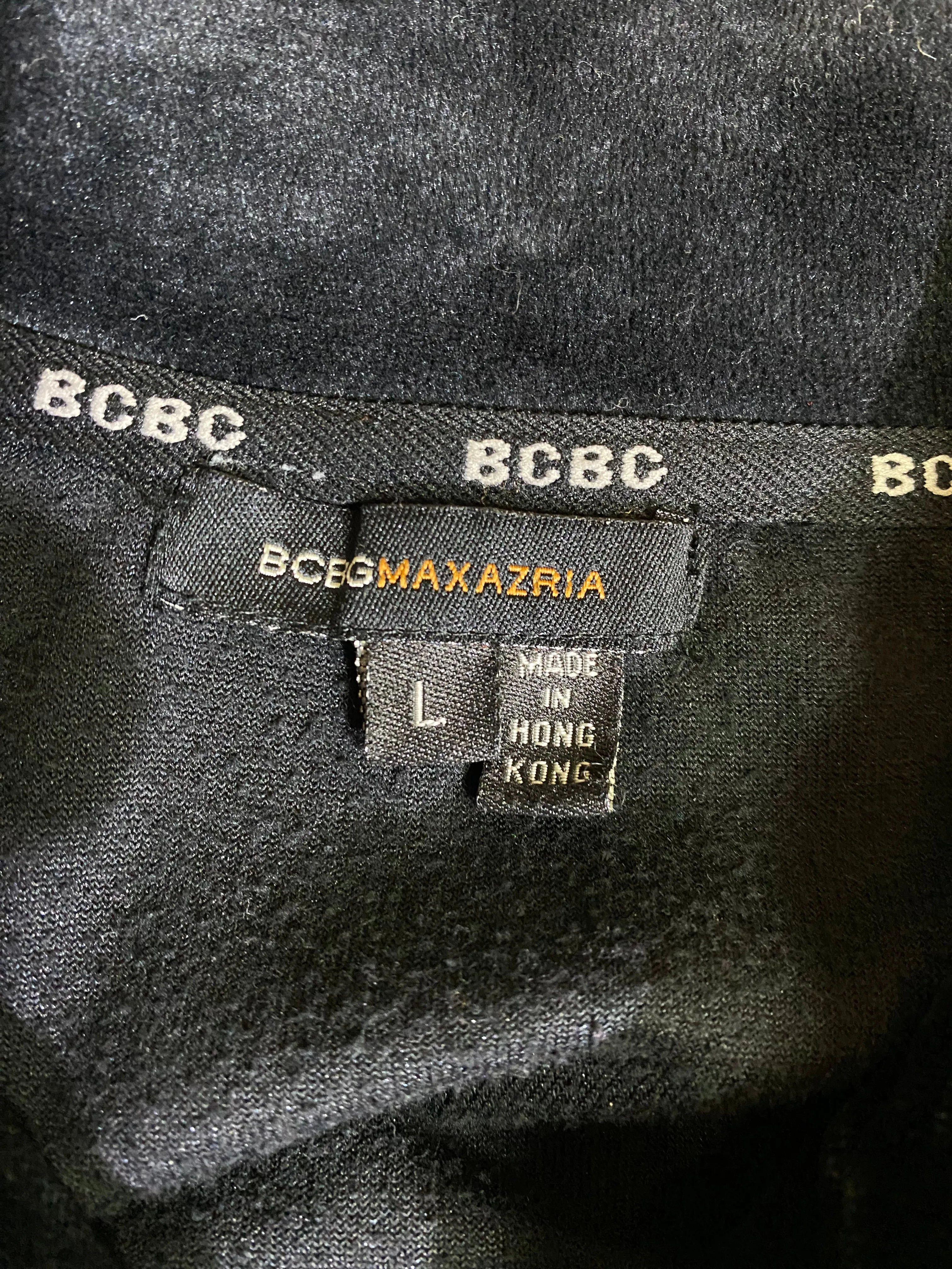 Y2K Black Velour Zip-Up Jacket by BCBG Maxazaria