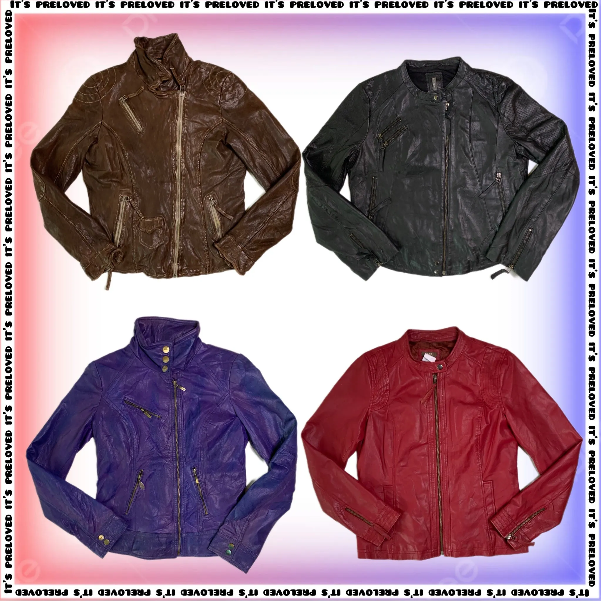 Y2K Moto Multi Leather Jacket Mix (SS-616)